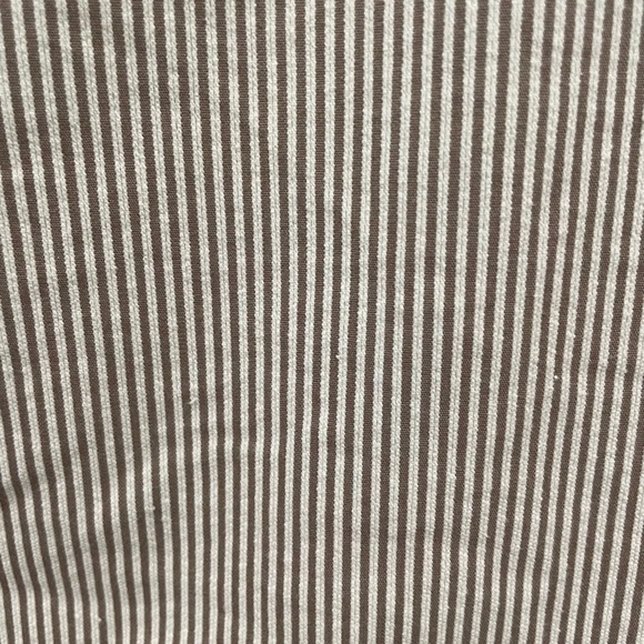 Grace Women Skirt Size 10 Tan White Pencil Stripes Cotton Blend Lined Classic - Picture 7 of 8